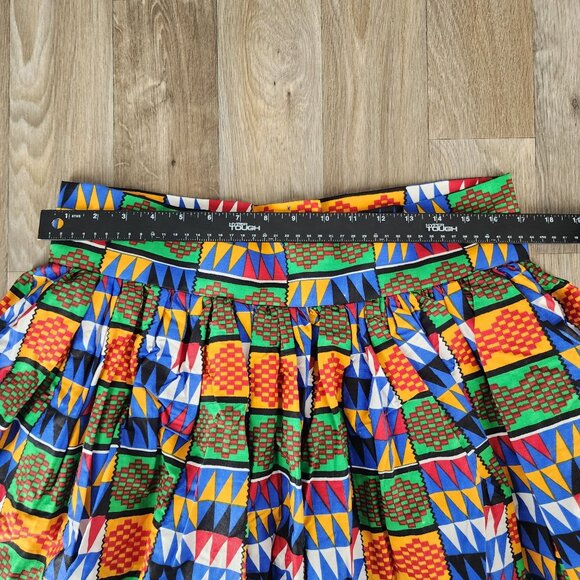 Li Lis Creations Women's Size 12/14 Colorful African Print Handmade Midi Skirt - Picture 5 of 7